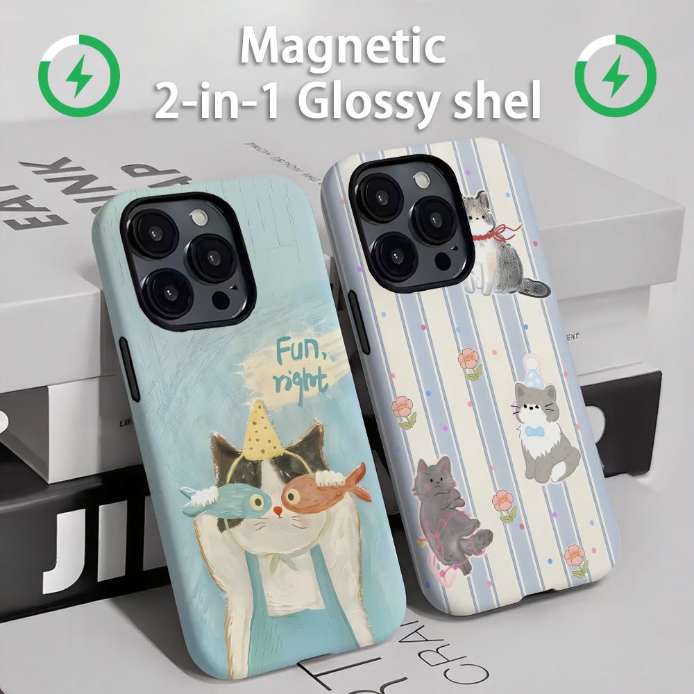 Phone Cases Iphone 16 - Custodia per telefono con gatti e