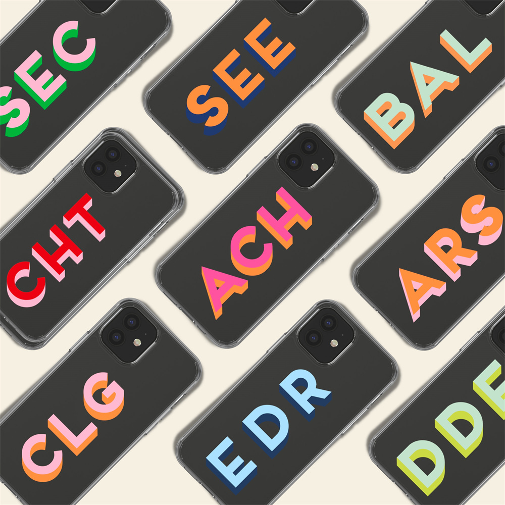 Monogram Custom Case - Custodia personalizzata morbida e trasparente con
