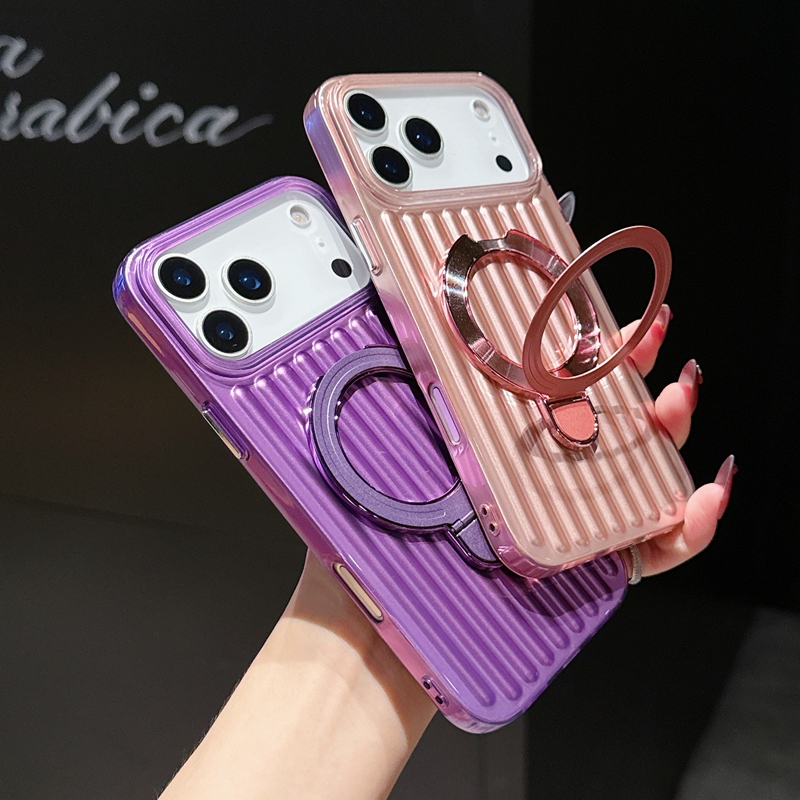 Ring Stand Case - Custodia Magnetica di Lusso a Righe