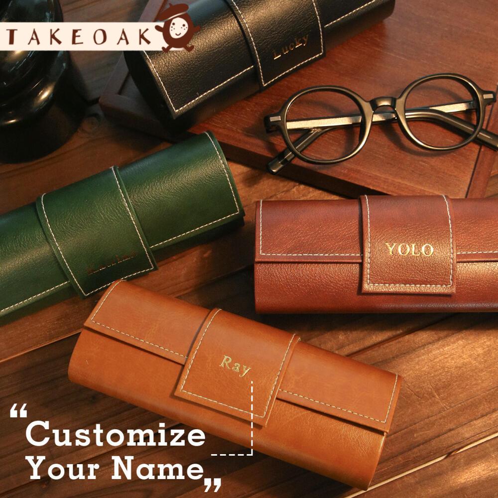 Monogram Custom Case - Custodia per Occhiali in Pelle Personalizzata