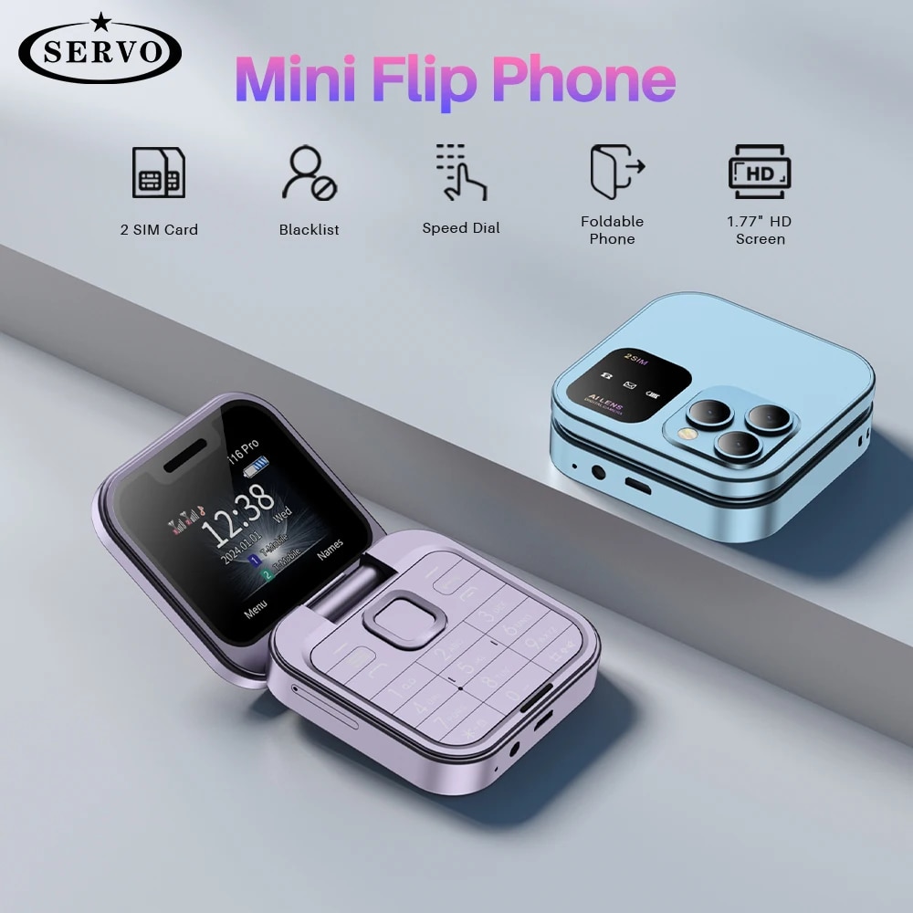 SERVO I16 Pro MIni Fold Telefo - Phone Cases Verizon recensione e prezzo